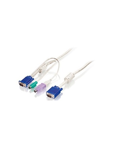 LevelOne Cable KVM PS 2 y USB de 5m