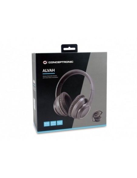 Conceptronic ALVAH01B auricular y casco Auriculares Inalámbrico Diadema Llamadas Música Bluetooth Negro