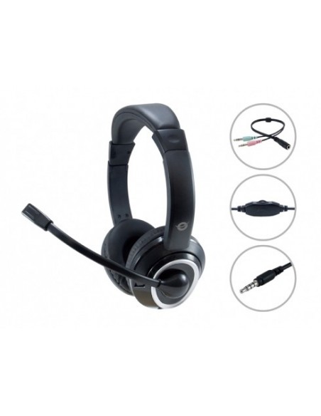 Conceptronic POLONA02BA auricular y casco Auriculares Alámbrico Diadema Juego Negro