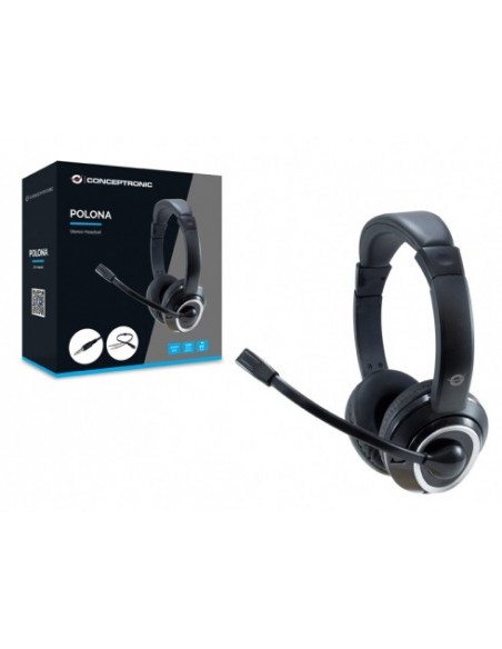 Conceptronic POLONA02BA auricular y casco Auriculares Alámbrico Diadema Juego Negro