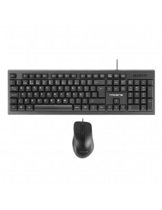 Tacens Anima ACP0PT teclado Ratón incluido USB QWERTY Portugués Negro