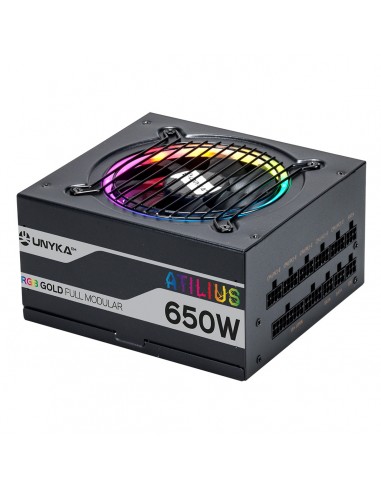 UNYKAch ATX Atilus RGB Black 650W unidad de fuente de alimentación 20+4 pin ATX Negro