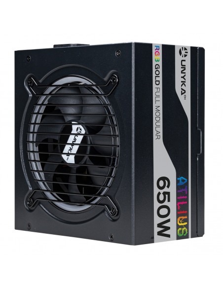 UNYKAch ATX Atilus RGB Black 650W unidad de fuente de alimentación 20+4 pin ATX Negro