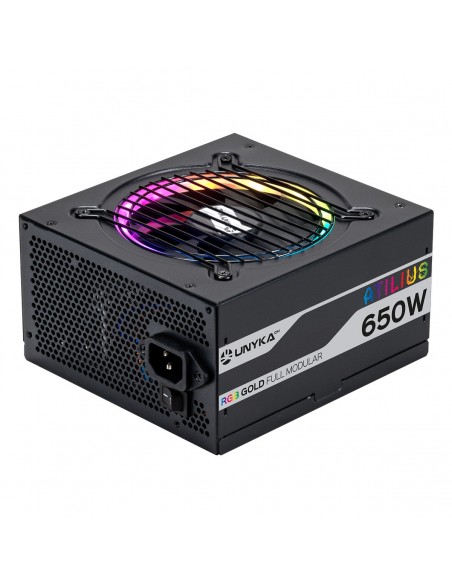 UNYKAch ATX Atilus RGB Black 650W unidad de fuente de alimentación 20+4 pin ATX Negro