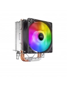 Mars Gaming MCPUARGB Disipador CPU RGB TDP 130W 2 Heatpipes HCT Silencioso PWM Negro