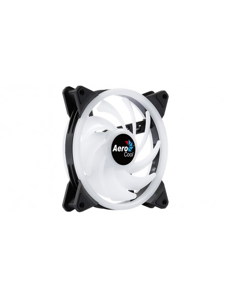 Aerocool DUO14 Ventilador PC 14cm ARGB LED Dual Ring Antivibración 6 Pines Negro