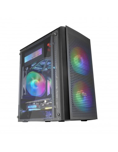 Mars Gaming MC300 Caja PC Micro ATX Cristal Templado 3xVentilador FRGB Negro