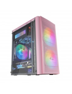 Mars Gaming MC300P Caja PC Micro ATX Cristal Templado 3xVentilador FRGB Rosa