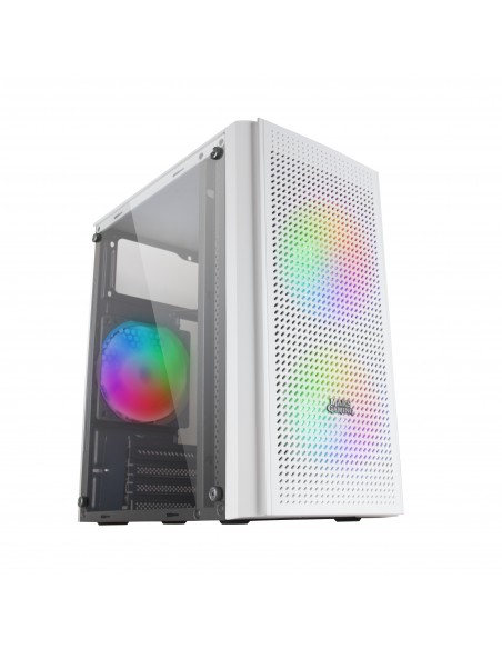 Mars Gaming MC300W Caja PC Micro ATX Cristal Templado 3xVentilador FRGB Blanco