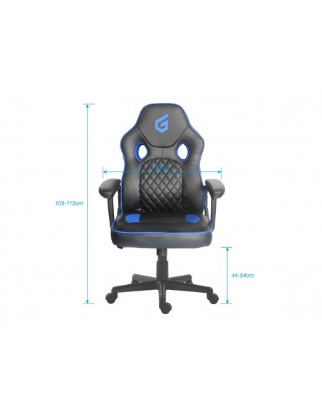 Conceptronic EYOTA03B silla para videojuegos Silla para videojuegos de PC Asiento acolchado Negro, Azul