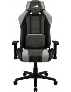 Aerocool BARON AeroSuede Silla para videojuegos universal Verde, Gris