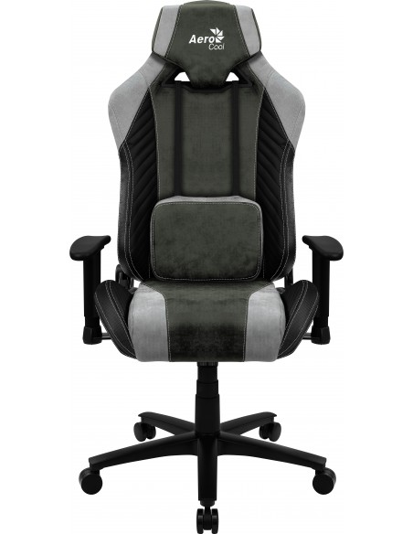 Aerocool BARON AeroSuede Silla para videojuegos universal Verde, Gris