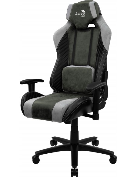 Aerocool BARON AeroSuede Silla para videojuegos universal Verde, Gris