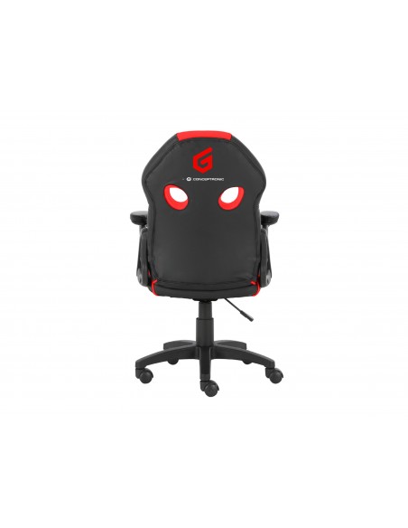 Conceptronic EYOTA06R silla para videojuegos Silla para videojuegos de PC Asiento acolchado Negro, Rojo