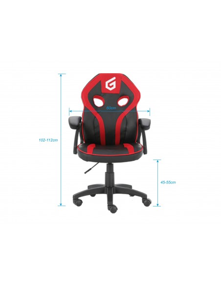 Conceptronic EYOTA06R silla para videojuegos Silla para videojuegos de PC Asiento acolchado Negro, Rojo