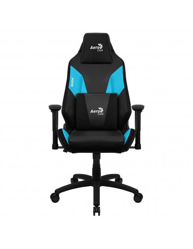 Aerocool ADMIRALBB Silla Gaming Profesional, Cojines Acolchados, Tecnología Air, Negro Azul