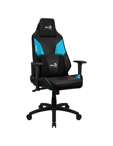 Aerocool ADMIRALBB Silla Gaming Profesional, Cojines Acolchados, Tecnología Air, Negro Azul