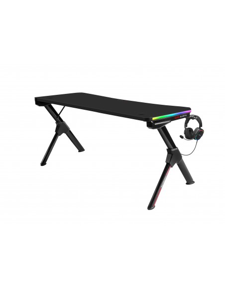 Mars Gaming MGD140RGB Negro Mesa Gaming RGB 140cm Soportes Extra Alfombrilla Total