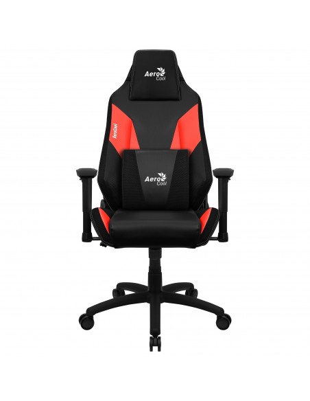 Aerocool ADMIRALBR Silla Gaming Profesional, Cojines Acolchados, Tecnología Air, Negro Rojo