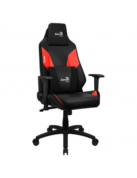 Aerocool ADMIRALBR Silla Gaming Profesional, Cojines Acolchados, Tecnología Air, Negro Rojo