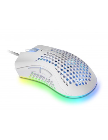 Mars Gaming MMEXW, Ratón Gaming RGB Ultraligero Blanco