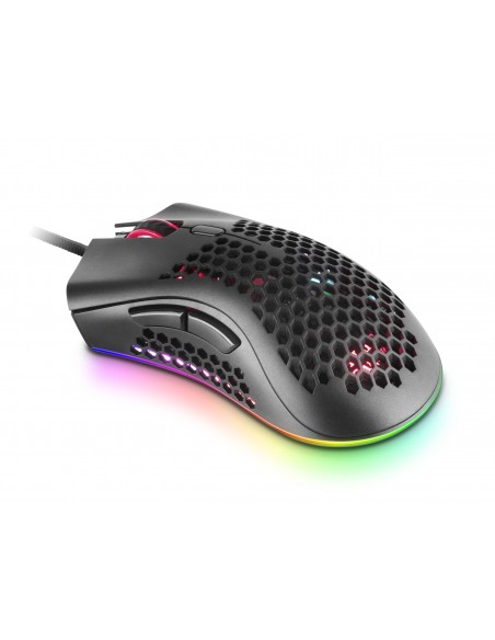 Mars Gaming MMEX, Ratón Gaming RGB Ultraligero Negro