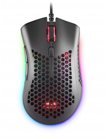 Mars Gaming MMEX, Ratón Gaming RGB Ultraligero Negro