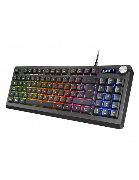 Mars Gaming MKREVOES Teclado H-Mech Compacto TKL y Pad Numérico Iluminación Full RGB Idioma Español