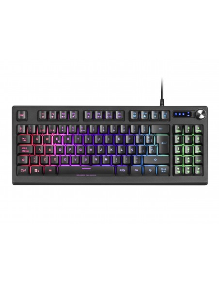 Mars Gaming MKREVOES Teclado H-Mech Compacto TKL y Pad Numérico Iluminación Full RGB Idioma Español