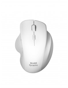 Mars Gaming MMWERGO Ratón Inalámbrico Ergonómico Blanco