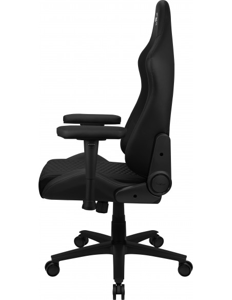 Aerocool CROWNBK Negro, Silla Gaming Ergonómica, Cojines Ajustables, Cuero Sintético Premium