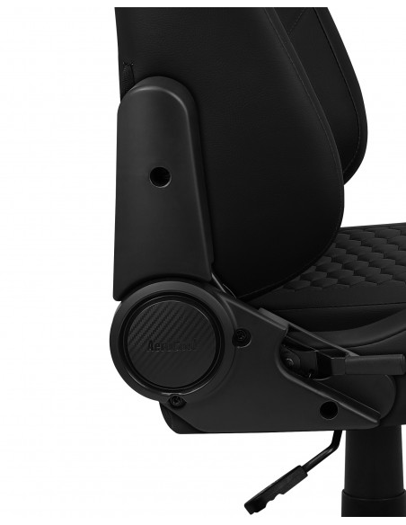 Aerocool CROWNBK Negro, Silla Gaming Ergonómica, Cojines Ajustables, Cuero Sintético Premium