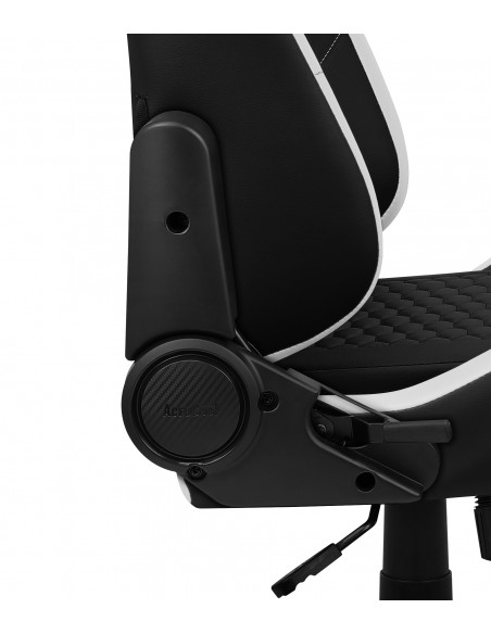 Aerocool CROWNBW Blanco, Silla Gaming Ergonómica, Cojines Ajustables, Cuero Sintético Premium