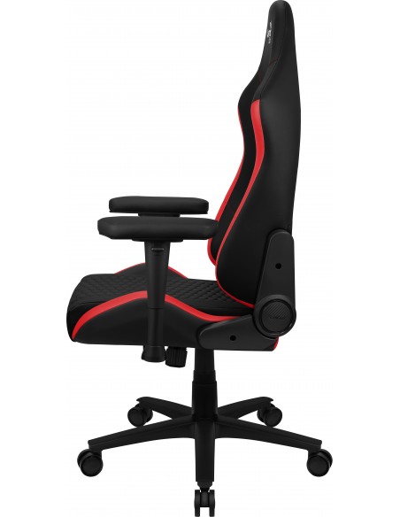 Aerocool CROWNBR Rojo, Silla Gaming Ergonómica, Cojines Ajustables, Cuero Sintético Premium