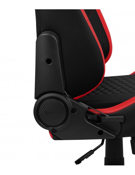 Aerocool CROWNBR Rojo, Silla Gaming Ergonómica, Cojines Ajustables, Cuero Sintético Premium