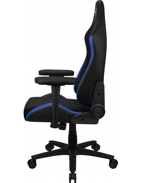 Aerocool CROWNBB Azul, Silla Gaming Ergonómica, Cojines Ajustables, Cuero Sintético Premium