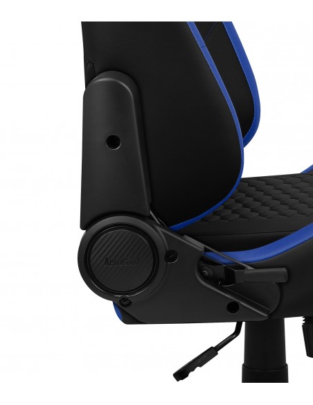 Aerocool CROWNBB Azul, Silla Gaming Ergonómica, Cojines Ajustables, Cuero Sintético Premium