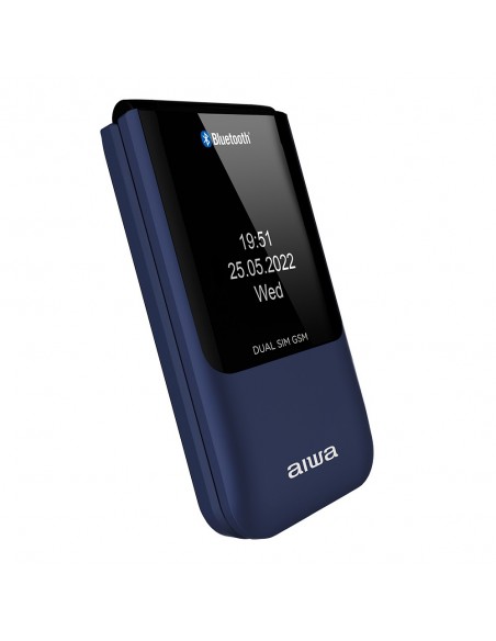 Aiwa FP-24BL teléfono móvil 6,1 cm (2.4") 91,7 g Negro, Azul Característica del teléfono