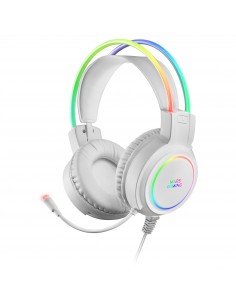 Mars Gaming MHRGBW Auriculares Chroma RGB Flow Micrófono Sonido Espacial Blanco