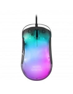 Mars Gaming MMGLOW Ratón Gaming RGB Chroma-Glow Acabado Espejo 12800 DPI Negro