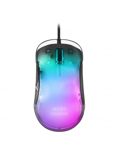 Mars Gaming MMGLOW Ratón Gaming RGB Chroma-Glow Acabado Espejo 12800 DPI Negro