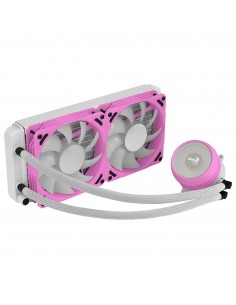 Aerocool NMIRAGEL240PK, Refrigeración Líquida CPU, 2 Ventiladores 12cm ARGB, TDP 400W, Rosa