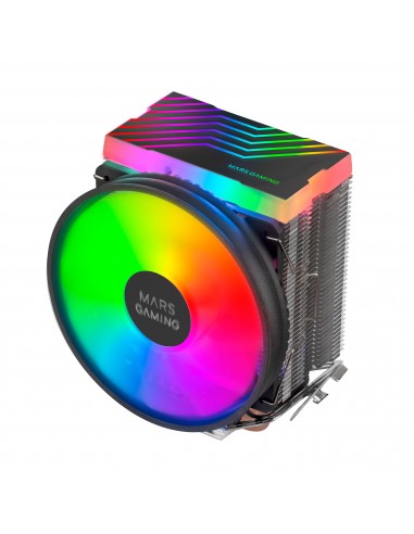 Mars Gaming MCPU33 Disipador CPU Dual FRGB 3 Heatpipes HCT TDP 140W, Ventilador 11cm