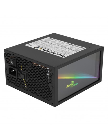 Aerocool MIRAGEGOLD 650W Fuente Alimentación PC Modular RGB 80 Plus Gold Condensadores Japoneses