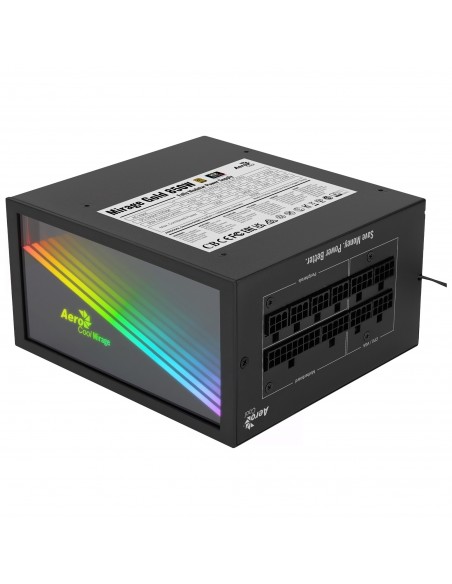 Aerocool MIRAGEGOLD 850W Fuente Alimentación PC Modular RGB 80 Plus Gold Condensadores Japoneses