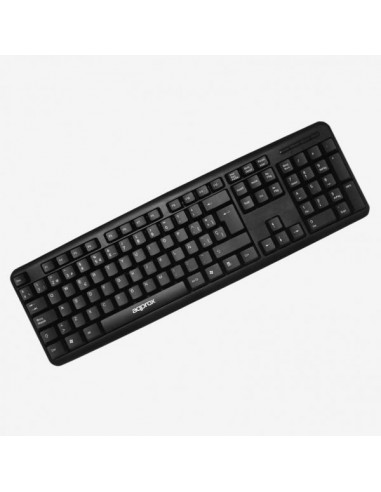 Approx APPMX220 teclado USB QWERTY Español Negro