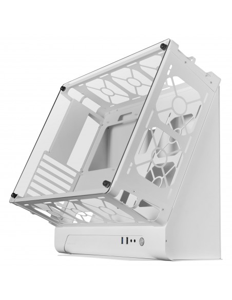 Mars Gaming MCB Blanco Caja PC Gaming ATX XL Edición Custom Premium Estructura Modular Doble Cámara