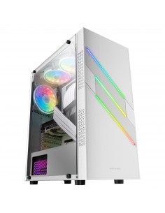 Mars Gaming MC-U3 Blanco Caja PC Gaming ATX XL Frontal Triple ARGB Ventilador 12cm ARGB Ventana Cristal Templado