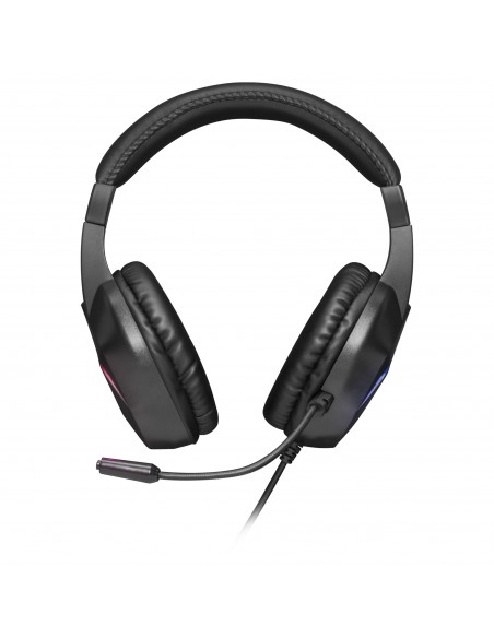 Mars Gaming MH122 Negro, Cascos Gaming FRGB Over Ear con Micrófono, Sonido HiFi, Cancelación de Sonido, Ultraligeros, PS4 PS5