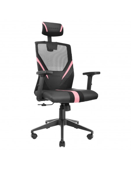 Mars Gaming MGC-ERGO Rosa Silla Gaming Ergonómica Malla Transpirable Soporte Ajustable Cervical + Lumbar + Reposabrazos